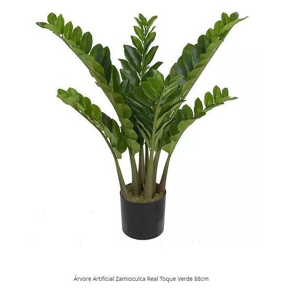 Árvore Artificial Zamioculca Real Toque Verde 88cm - FLORESCER DECOR Imagem de Árvore Artificial Zamioculca Real Toque Verde 88cm