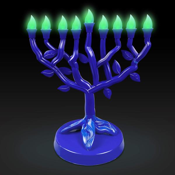 Imagem de Árvore da Vida Elétrica LED Hanukkah Menorah Ner Mitzvah