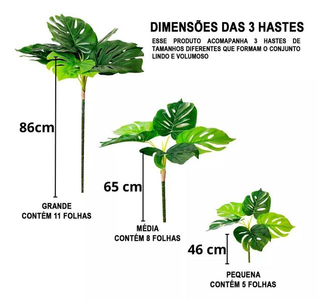 Imagem de Árvore Grande Com 24 Folhas Costela De Adão - Decoração