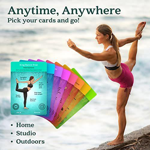 Imagem de Asana Moon Premium Yoga Cards  Deck com mais de 120 Poses de Yoga  Yoga Pose Sequence Flash Cards com Dicas e Nomes em Sânscrito para Iniciantes e Professores  Presente exclusivo de Yoga para Mulheres ou Qualquer Amante de Yoga