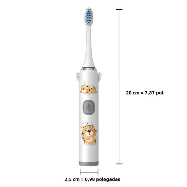 Imagem de Asas De Escova De Dentes Elétrica De Cerdas Macias Para Crianças, Baterias De Design Sônico De