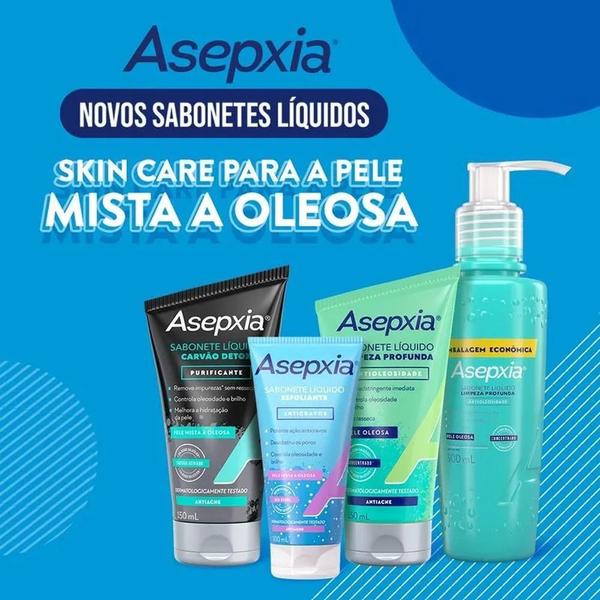 Imagem de Asepxia sabonete líquido carvão detox purificante com 150ml