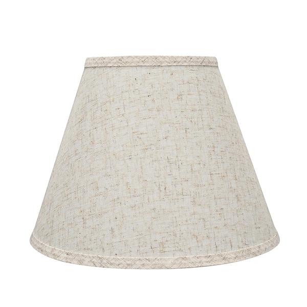 Imagem de Aspen Creative 58877 Transitional Hardback Empire Shape Construction Flaxen, 12" Wide (6" x 12" x 9") UNO LAMP Shade