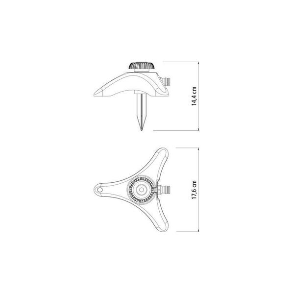 Imagem de Aspersor Estático com Base de Apoio e Ponta para Engate Rápido - Tramontina