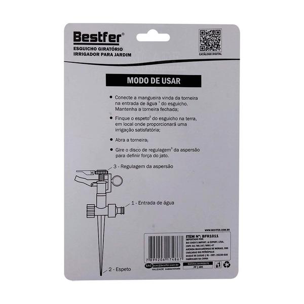 Aspersor Giratório Irrigador Regulável Para Jardim Bestfer Imagem de Aspersor Giratório Irrigador Regulável Para Jardim Bestfer