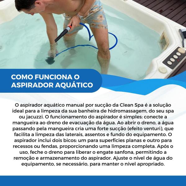 Imagem de Aspirador Aquatico Sucção Limpador Hidromassagem Ofuro Jacuzzi Banheira Hidro Spa