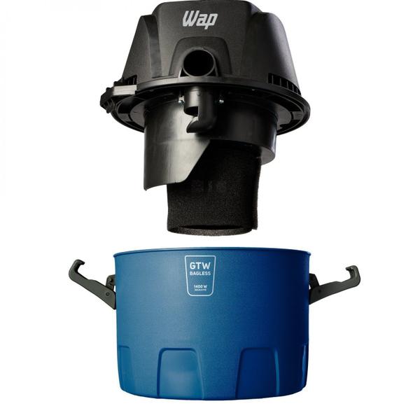 Imagem de Aspirador de Água e Pó WAP GTW Bagless Alça Ergonômica 6L com Bocal de Sopro 1400W 220V Azul/Preto