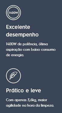 Imagem de Aspirador de Pó Água Electrolux AQP20  1400w Preto com Fio 11 Litros Acqua Power Função Sopro 2 em 1