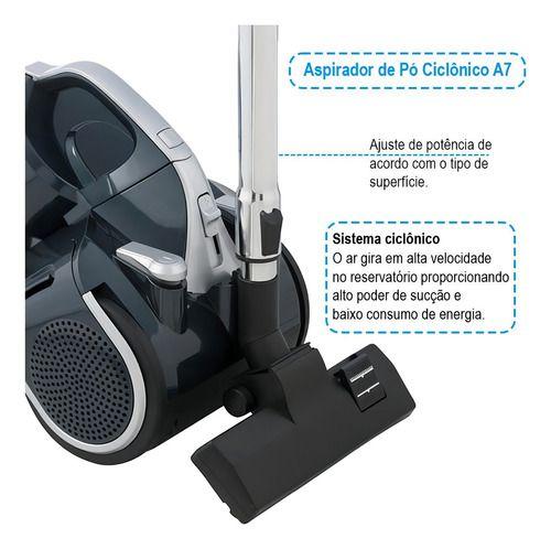 Imagem de Aspirador De Pó Ciclônico A7 Black Decker 1400w Cor Cinza 127v