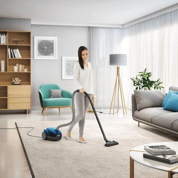 Imagem de Aspirador de Pó com Saco Electrolux 1400W Compacto Sonic com tripla filtragem Azul (SON10)