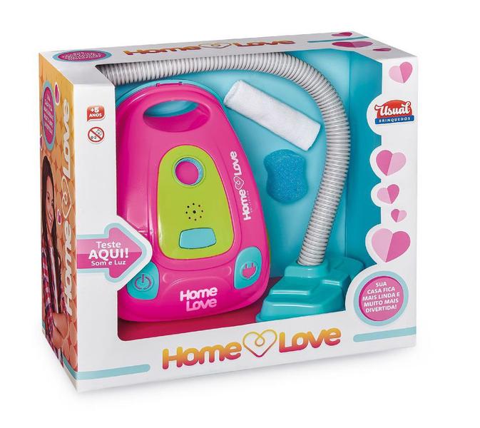 Aspirador De Pó De Brinquedo Home Love Usual Menina - USUAL BRINQUEDOS Imagem de Aspirador De Pó De Brinquedo Home Love Usual Menina