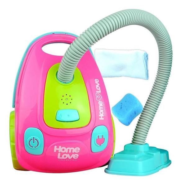 Aspirador De Pó De Brinquedo Home Love Usual Menina - USUAL BRINQUEDOS Imagem de Aspirador De Pó De Brinquedo Home Love Usual Menina