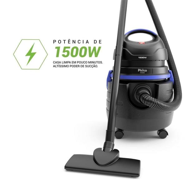 Imagem de Aspirador de Pó e Água Philco com Função Soprador 20L Cabo 3,2m 1500W PAS80