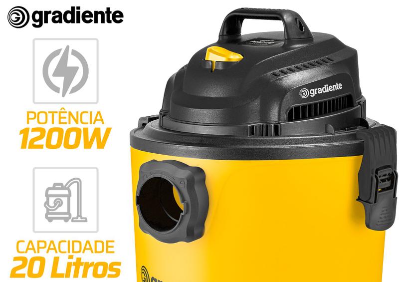 Imagem de Aspirador De Pó E Água Profissional 20l 1200w Gradiente 127v