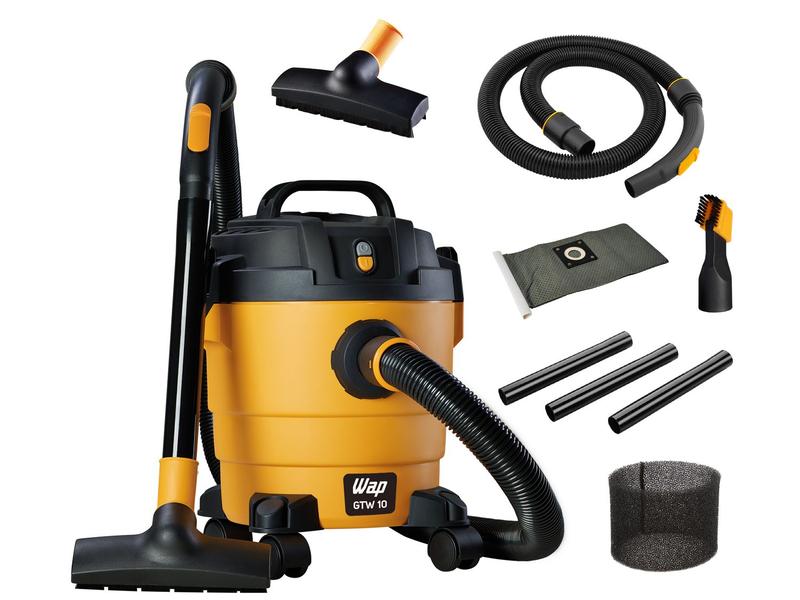 Aspirador de Pó e Água Wap GTW 10 com Porta - Acessórios 1400W Amarelo e Preto Aspirador de Pó e Água Wap GTW 10 com Porta - Acessórios 1400W Amarelo e Preto