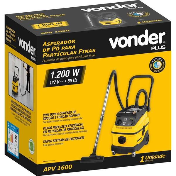 Imagem de Aspirador De Pó E Partículas Finas Vonder 1600w Apv1600 - 220v