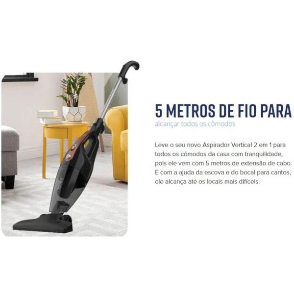 Imagem de Aspirador de Pó Oster OASP601 2 em 1 Vertical e Portátil 600W Com Filtro Hepa