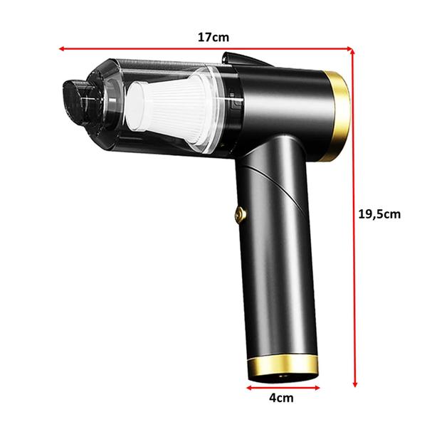 Imagem de Aspirador De Pó Portátil 3 Em 1 Sem fio 120w Bivolt Com Luz Led MXC004