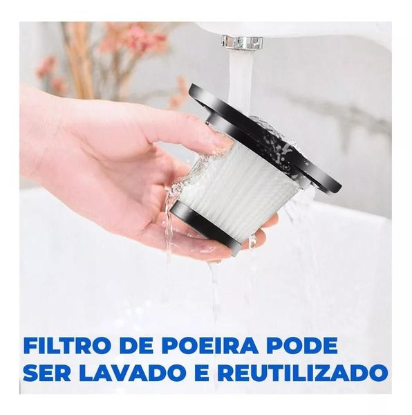 Imagem de Aspirador De Pó Portátil Sem Fio Bateria 120w Nf Garantia