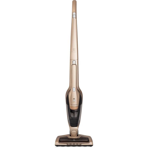 Aspirador de Pó Vertical Sem Fio Electrolux Ergorapido 2 em 1 Bocal Pet até 45 min Dourado... Aspirador de Pó Vertical Sem Fio Electrolux Ergorapido 2 em 1 Bocal Pet até 45 min Dourado...