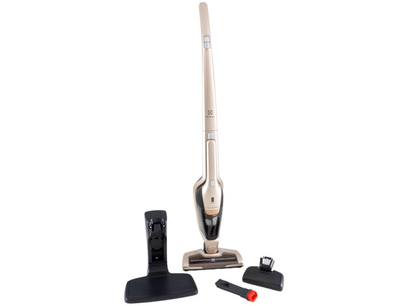Aspirador de Pó Vertical Sem Fio Electrolux Ergorapido 2 em 1 Bocal Pet até 45 min Dourado (ERG26)