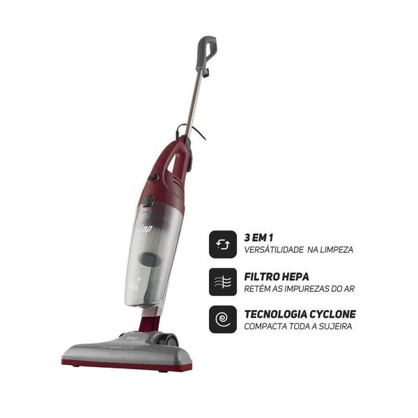 Imagem de Aspirador de Pó WAP High Speed Plus 3 Em 1 1350W Vermelho 127V FW009104