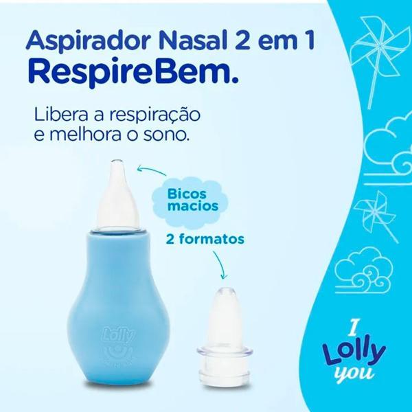 Imagem de Aspirador Nasal 2 em 1 Lolly Azul 