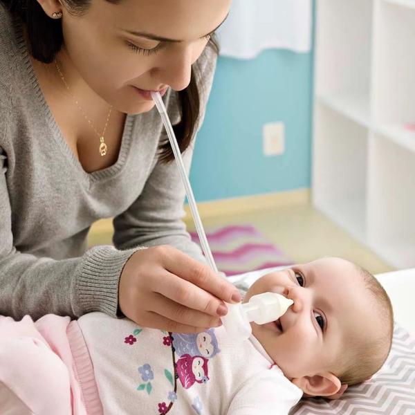 Imagem de Aspirador nasal de bebe higiene nariz sugador de catarro pais e filhos