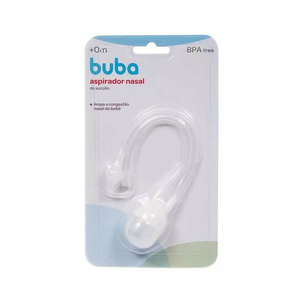 Imagem de Aspirador Nasal de Sucção Buba com Ponta de Silicone e Estojo Branco