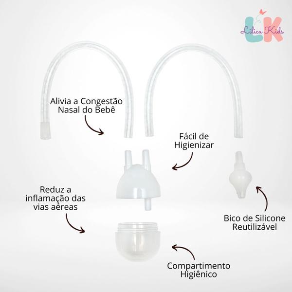 Imagem de Aspirador Nasal de Sucção com Estojo e Ponta de Silicone - Vila Toy