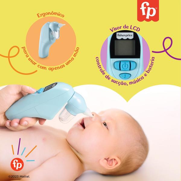 Imagem de Aspirador Nasal Elétrico Dó Ré Mi Fisher Price BB1166 Azul