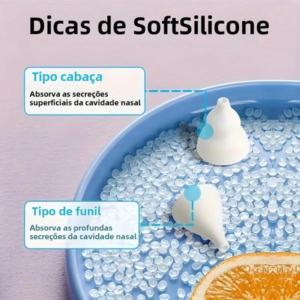 Imagem de Aspirador nasal elétrico, silencioso para crianças com rinite obstrutiva, 1pc