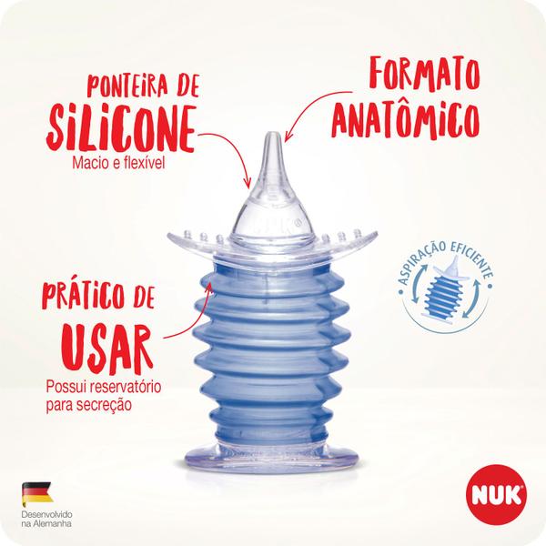 Imagem de Aspirador Nasal Infantil Para Bebê Azul - NUK