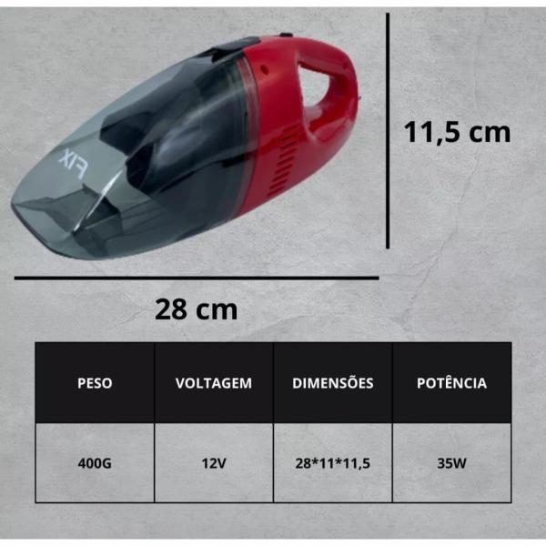 Imagem de Aspirador Portátil Mão Pó Automotivo para Carro Prático