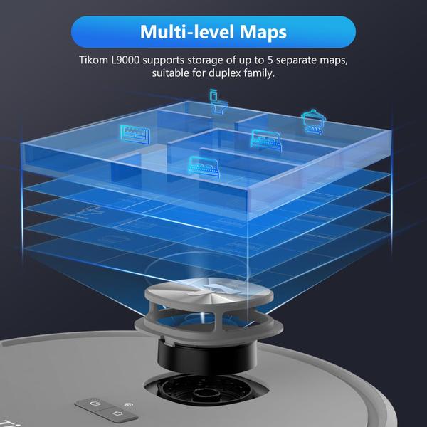 Imagem de Aspirador Robô Tikom L9000 LiDAR Navigation 4000Pa