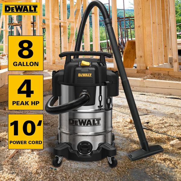 Imagem de Aspirador úmido/seco DEWALT DXV08S 30L 4HP 8 galões de aço inoxidável