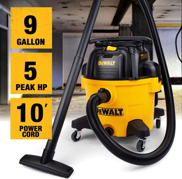 Imagem de Aspirador úmido/seco DEWALT DXV09PZ 34L 5HP 9 galões para oficina