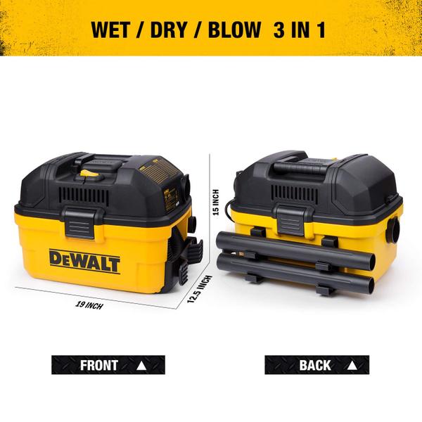 Imagem de Aspirador úmido/seco portátil DEWALT DXV04T 15,14 L/4 galões amarelo