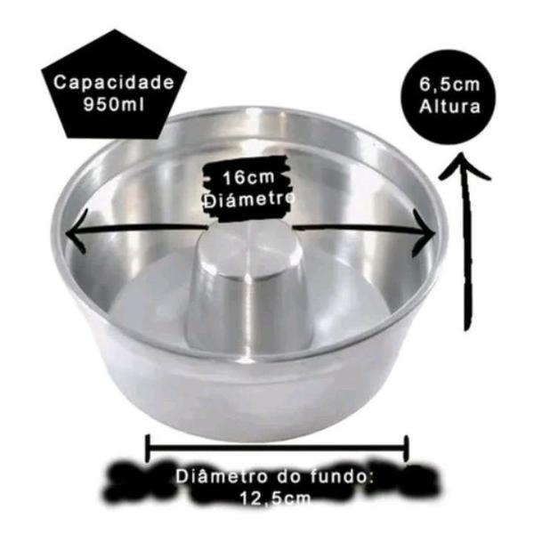Assadeira com furo para pudim n16 - Filó Modas Imagem de Assadeira com furo para pudim n16