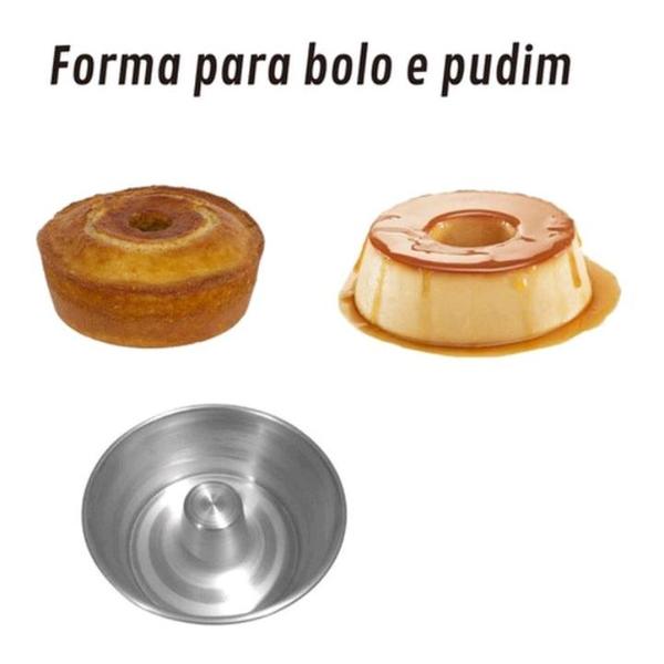 Imagem de Assadeira de bolo e pudim n18 forma em inox artigos de cozinha