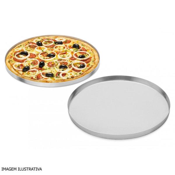 Imagem de Assadeira De Forma Pizza 40cm Alumínio - 2 Unidades