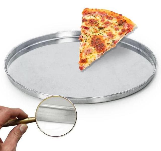 Imagem de Assadeira De Forma Pizza Esfihas 15 Cm Alumínio Com Borda