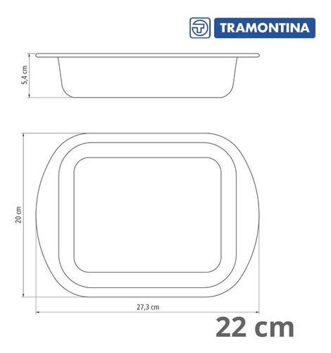 Imagem de Assadeira De Teflon Tramontina Brasil 22 Cm Forno Antiaderente Grafite 20051022