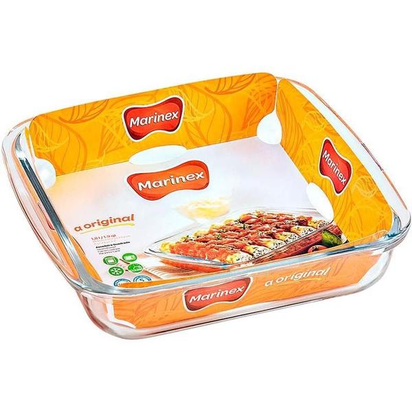 Assadeira De Vidro Quadrada 1,1 L - Marinex Imagem de Assadeira De Vidro Quadrada 1,1 L - Marinex