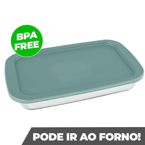 Imagem de Assadeira de Vidro Super Resistente 34cm Forno e Freezer - Nadir