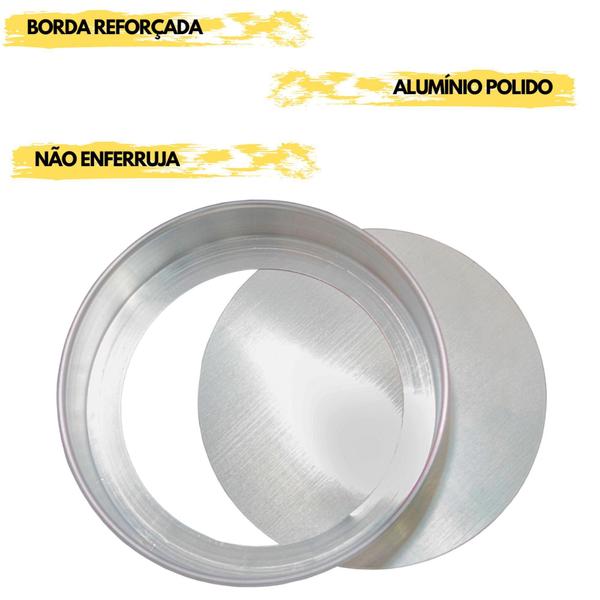 Imagem de Assadeira Forma De Aluminio Para Bolo Com Fundo Falso N 35 - Global Alumínio