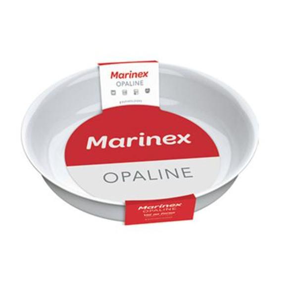 Imagem de Assadeira Marinex Redonda Branca Opaline 2 Litros