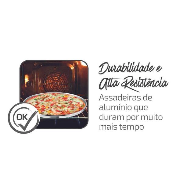 Imagem de Assadeira Pizza Rochedo Dura e Polida 35