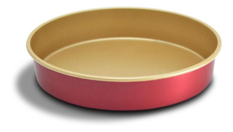 Assadeira Redonda Antiaderente Cereja E Creme Nº25 Arnix