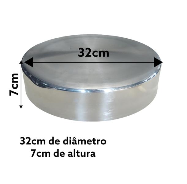 Imagem de ASSADEIRA REDONDA FUNDO FIXO ALUMINIO 32x7CM FORMA PARA BOLO